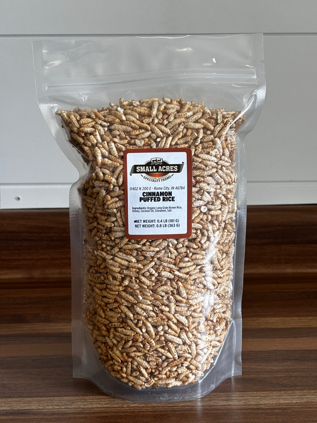 Cinnamon Puffed Rice Cereal — 0.4 lb. Bag