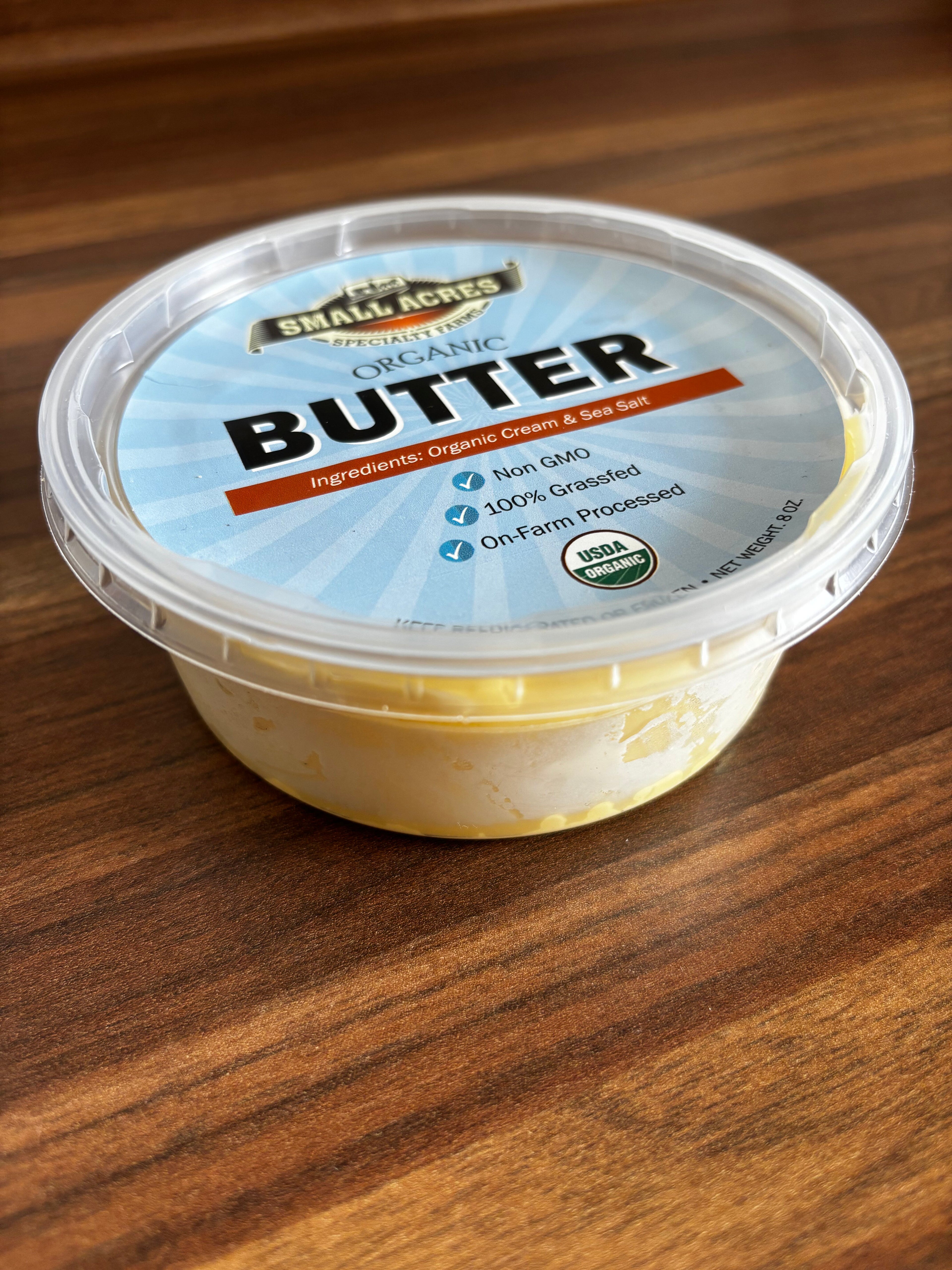 Organic Grass-Fed Butter — 8 oz.