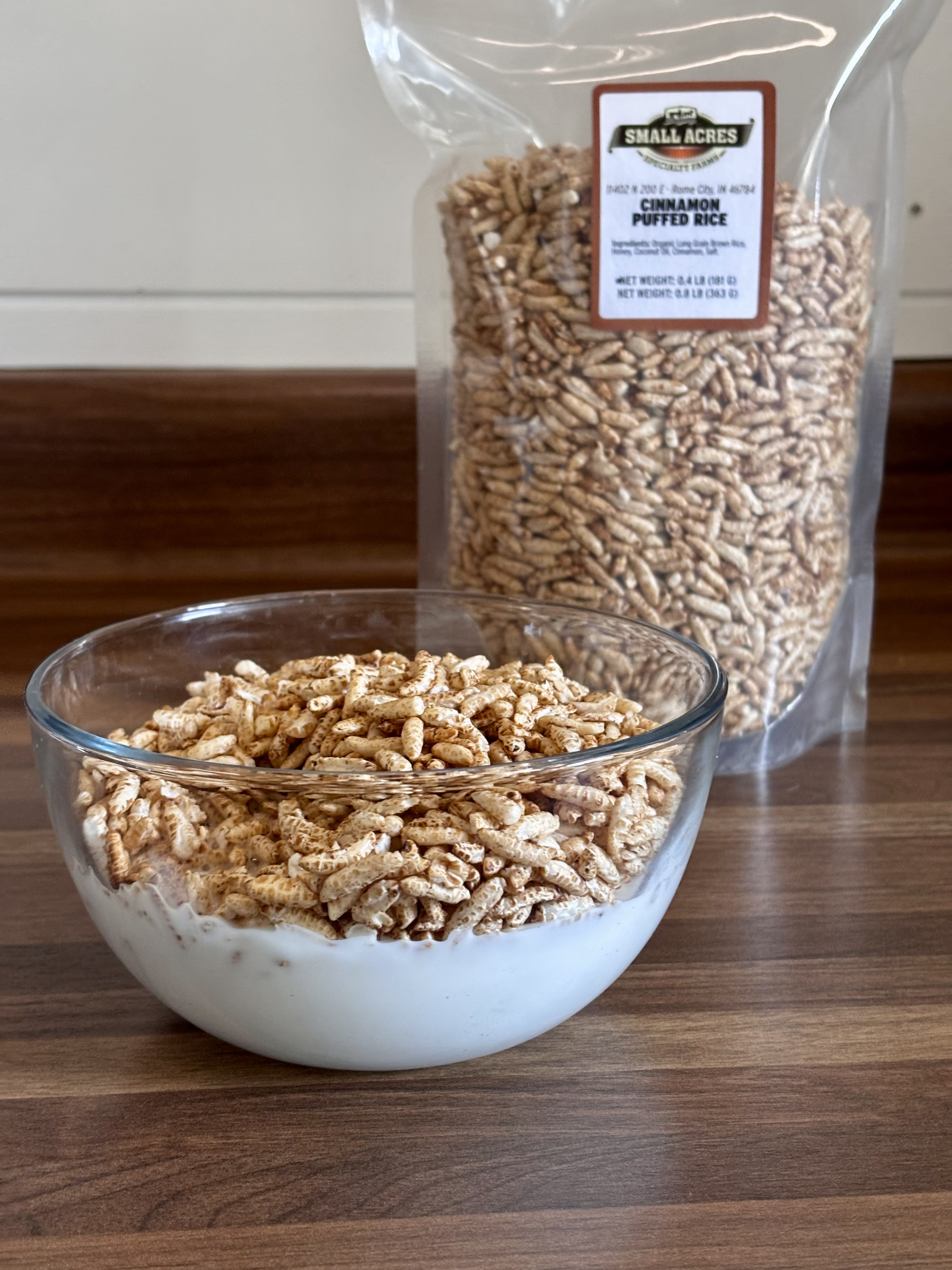 Cinnamon Puffed Rice Cereal — 0.4 lb. Bag